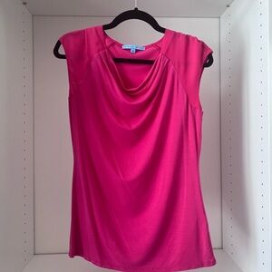 ANTONIO MELANI Fuchsia Draped Blouse